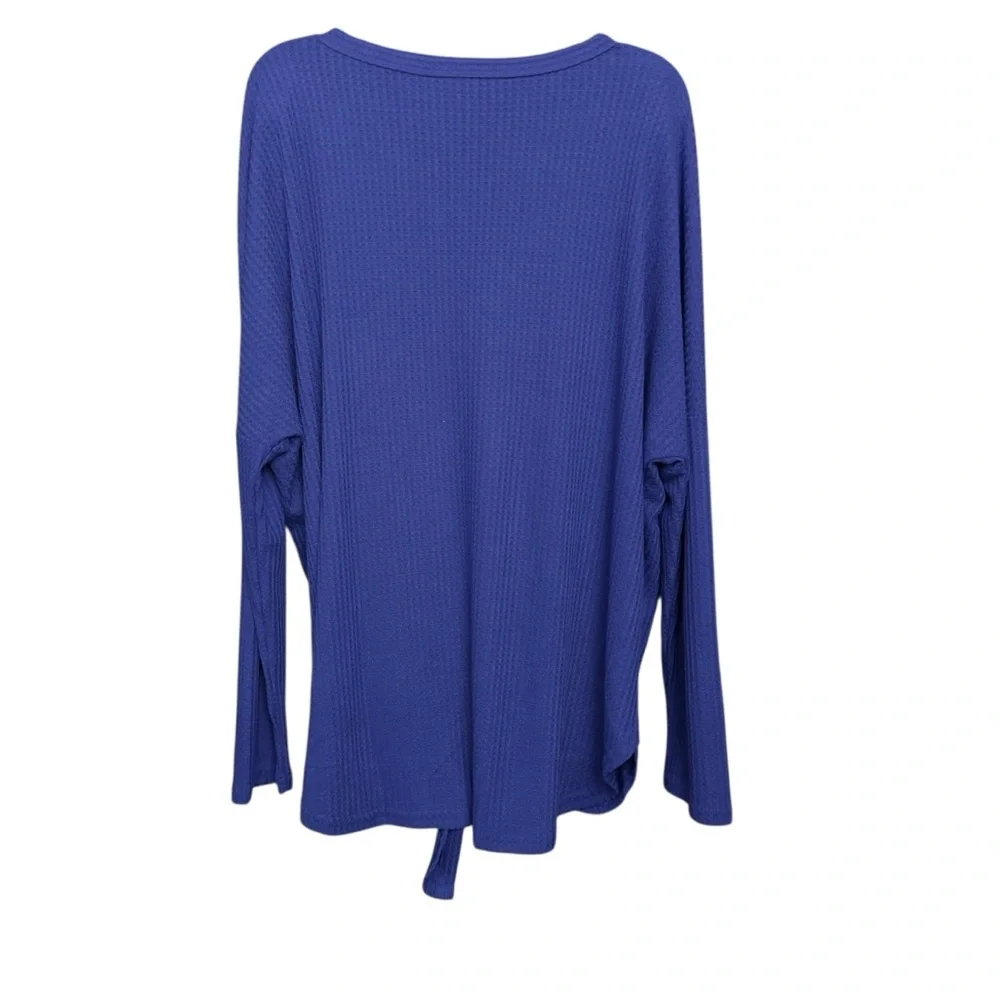 Iwollence Blue Button Front Tie Hem Cardigan Top Women’s XL - Picture 2 of 6